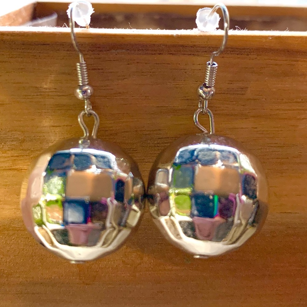 Disco Ball Drop Earrings